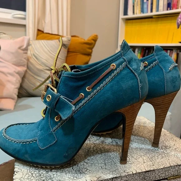 Pierre Hardy Teal Heeled Boots - Picture 6 of 10